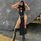 Luna Knitted Women's Hood Dress | Rave Set