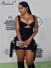 Unity Black Women's Two-Piece Skirt Set | Rave Set