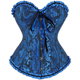 Azure Bloom Lace Corset Top | Rave Set