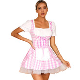 Pink Gingham Sweetheart Apron Dress | Rave Set
