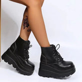 Onyx Stacked Platform Ankle Boots | Rave Set