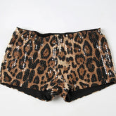 Leopard Print Mini Shorts for Women | Rave Set