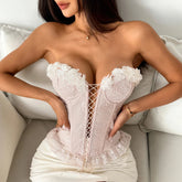 Rosette Bloom Floral Corset Top | Rave Set