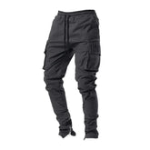 Zipper Pocket Cargo Pants for Men Gray| Rave Set