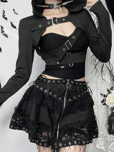 Shadowlock Buckle Hooded Top | Rave Set