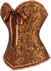 Bronzed Temptation Brocade Corset Top | Rave Set