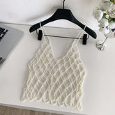 Caught in Whiite Pearls Women’s Net Top | Rave Set