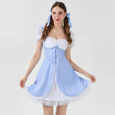 Blue Country Blossom Gingham Dress | Rave Set