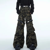 Camouflage Belted Cargo Pants for Men_Front View
