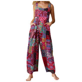 Boho Knit Summer Jumpsuit Red | Rave Set
