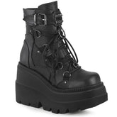 Bold Edge Platform Boots for Women Black | Rave Set