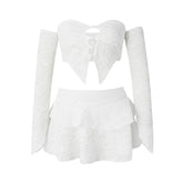 Fairy White 2-Piece Cover-Up Women's Set | Rave Set
