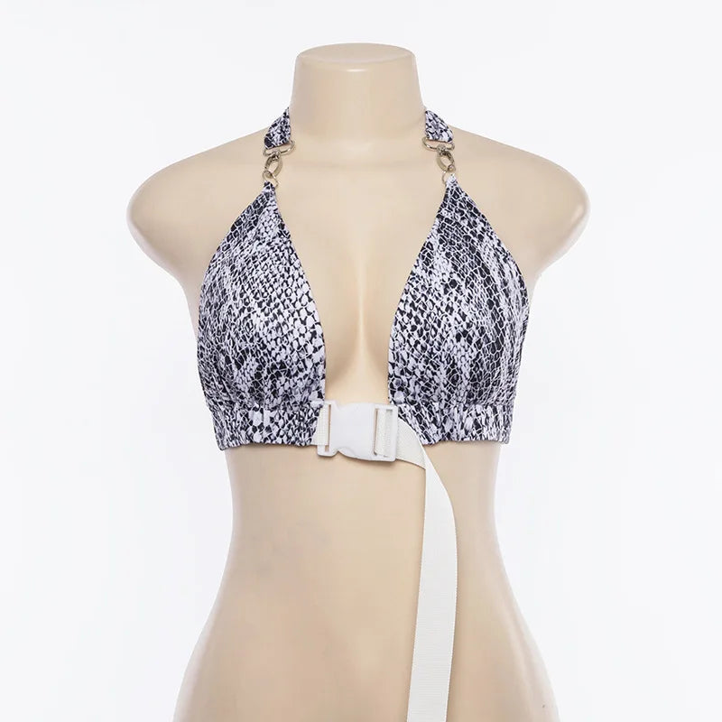 White Flash Lock N’ Load Buckle Top | Rave Set