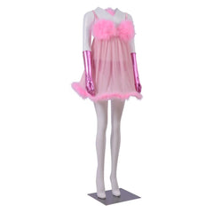 Space Doll Feather Trim Costume | Rave Set