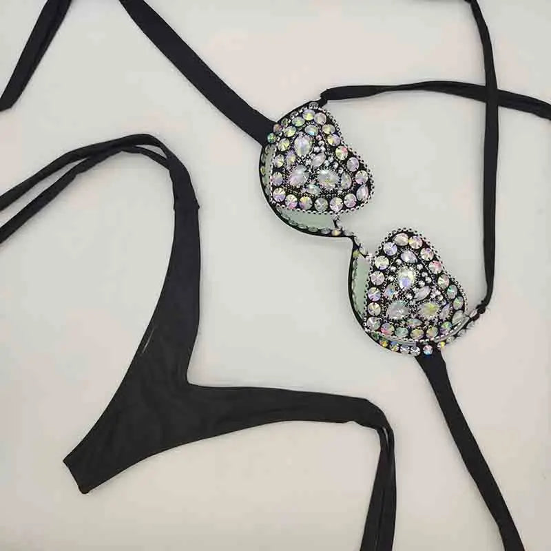 Black Diamond Women's Dazzling Bikini Set | Rave Set