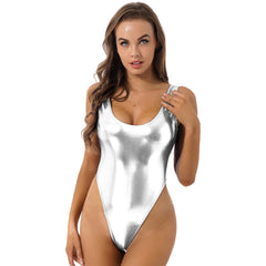 Silver Halo Fairy Metallic Bodysuit | Rave Set