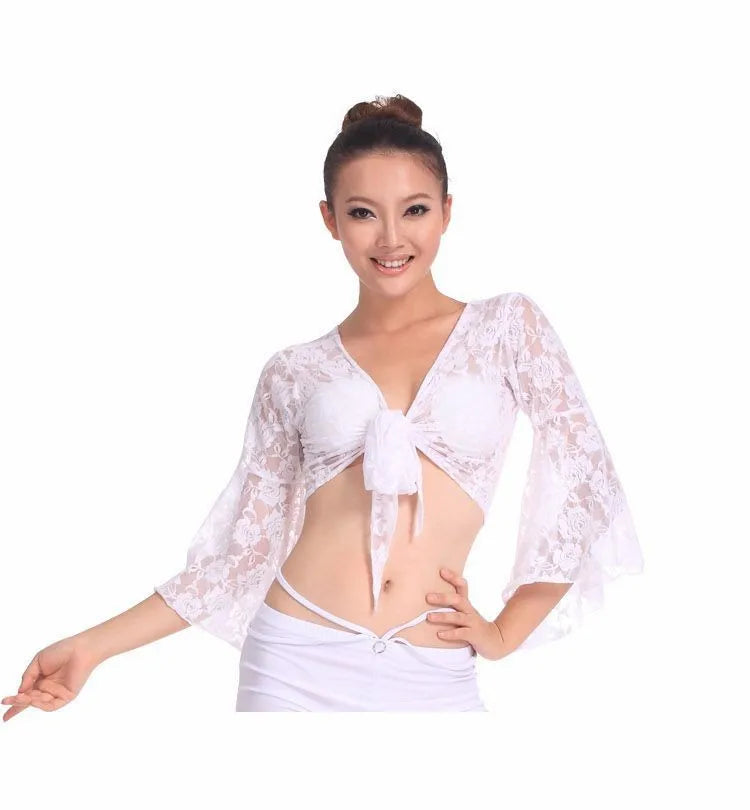 Snow Drift Sheer Bell Sleeve Top for Women | RaveSet