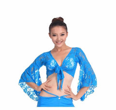 Crystal Tide Sheer Bell Sleeve Top for Women | RaveSet