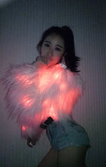 Lunar Glow LED Fur Coat | Rave Set