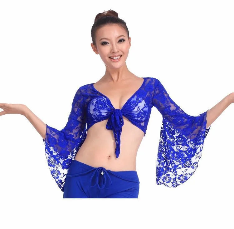 Royal Tide Sheer Bell Sleeve Top for Women | RaveSet