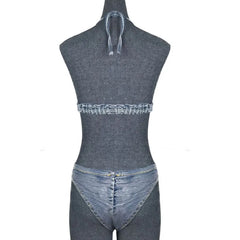 Blue Denim Women’s 2pc Underwire Bikini Set | Rave Set