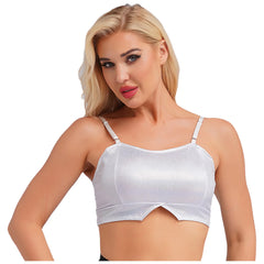 Icy Glow Metallic Crop Top | Rave Set