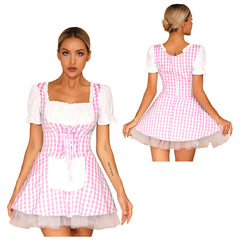 Pink Gingham Sweetheart Apron Dress | Rave Set