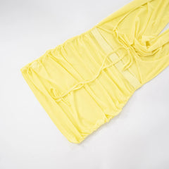 Sun Kissed Women’s Yellow Mesh Mini Dress | Rave Dress