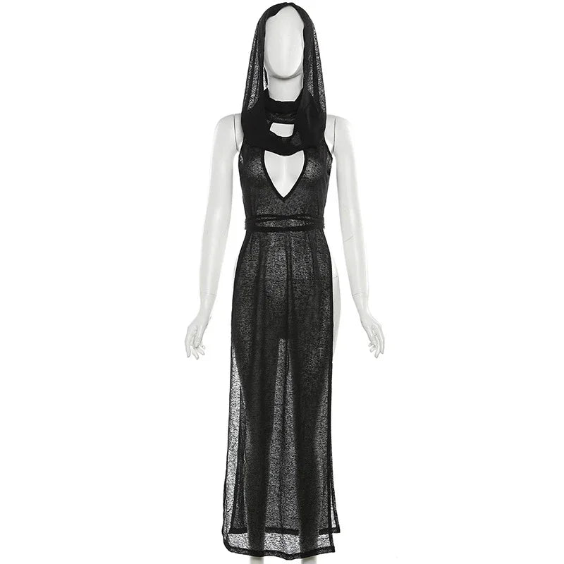 Luna Knitted Women's Hood Dress | Rave Set
