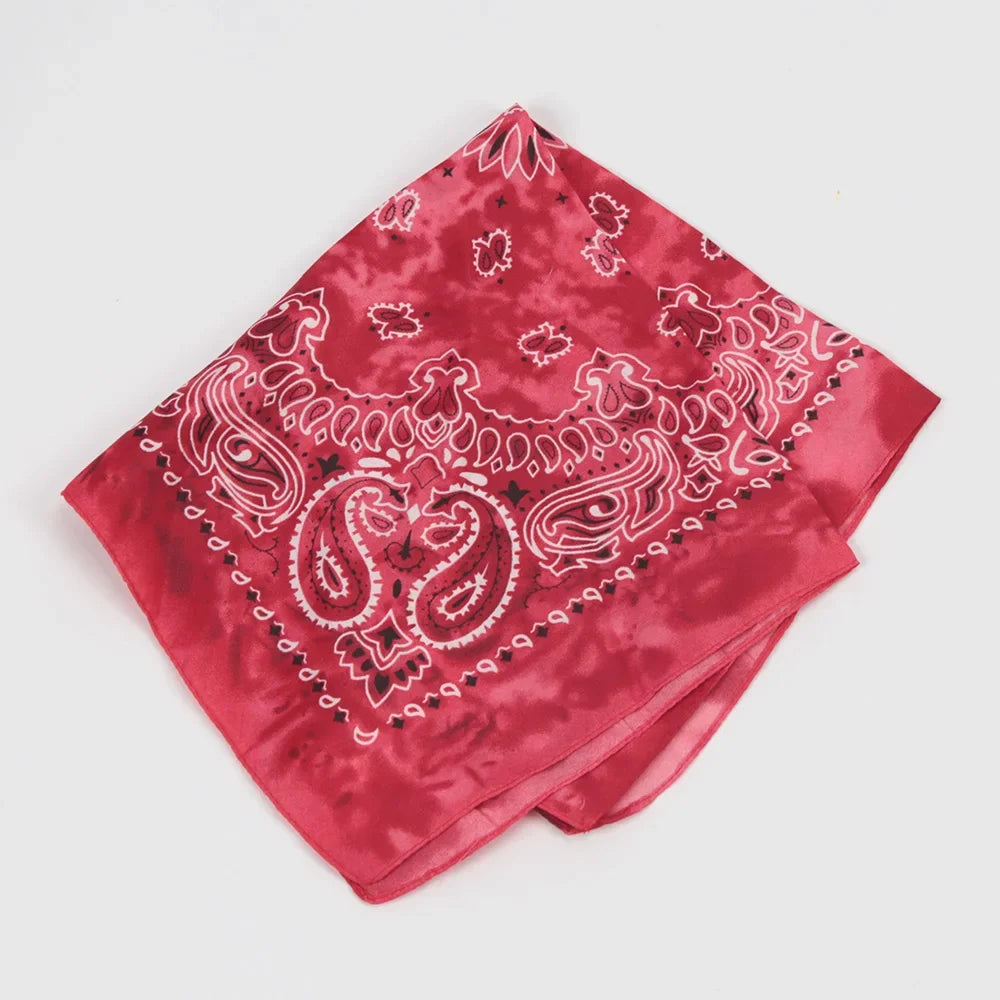 Paisley Print Unisex Red Tie-Dye Bandana | Rave Set