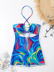 Color Pop Cut-Out Women's Suit | Rave Set