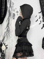 Shadowlock Buckle Hooded Top | Rave Set