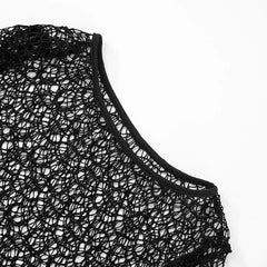 After Dawn Women’s Black Mesh 3pc Set | Rave Set