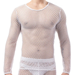 Long Sleeve Mesh Top for Men | Rave Set