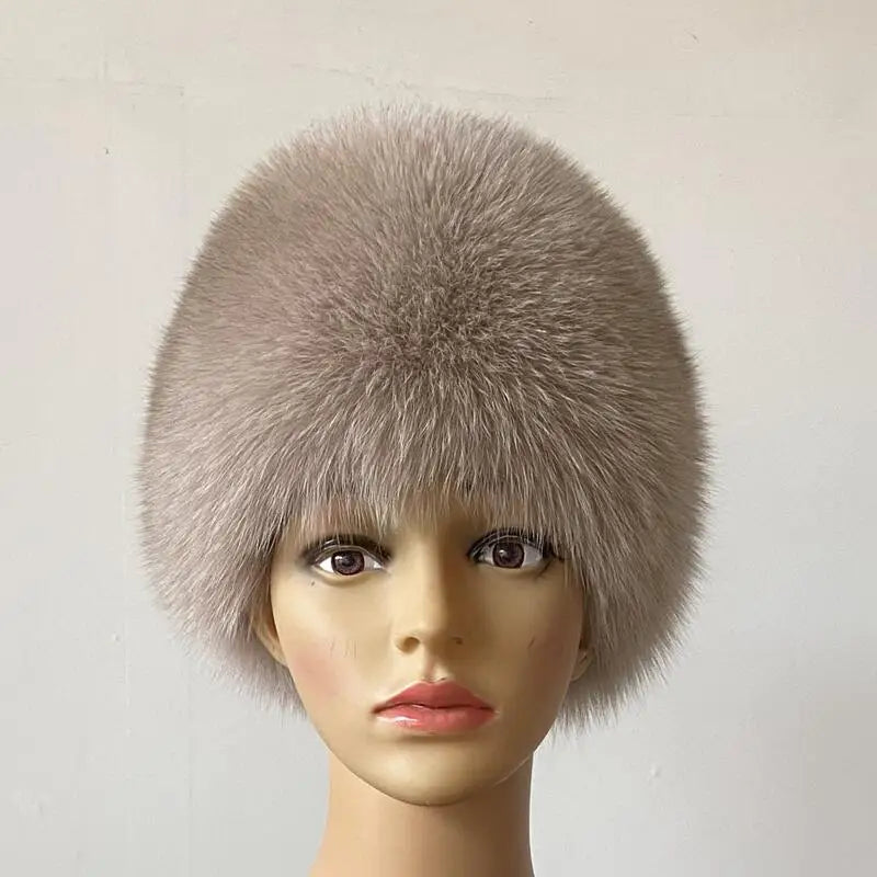 Soft Khaki Faux Fur Winter Hat | Rave Set