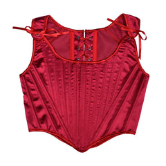 Wine Luxe Women’s Satin Bustier Top | Rave Set