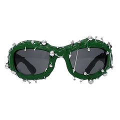 Toxic Vibe Green Spike Shades | Rave Set