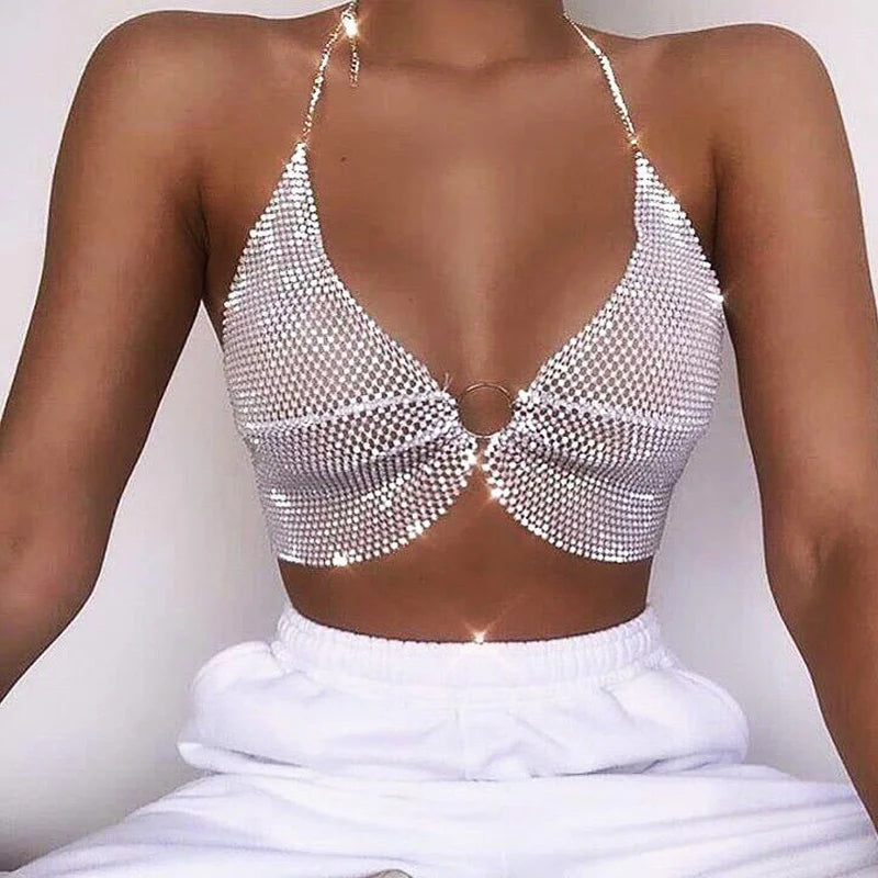 Dazzle Diamond Chain Top | Rave Tops