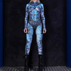 Mecha Core Armor Full-Body Jumpsuit | Rave Set
