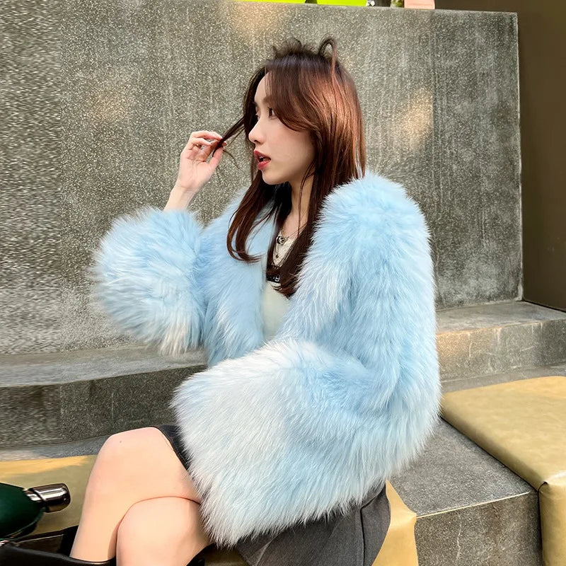 Ocean Drift Hooded Faux Fur Jacket | Rave Set