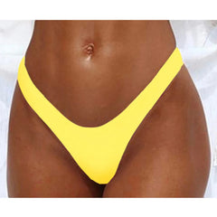 Yellow Glow Women's High-Leg Bikini Bottom | Rave Set