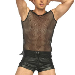 Slim Fit Mesh Sleeveless Shirt for Men | Rave Set