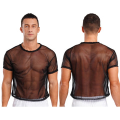 Onyx Veil  Men's Sheer Mesh Tee | Rave Set