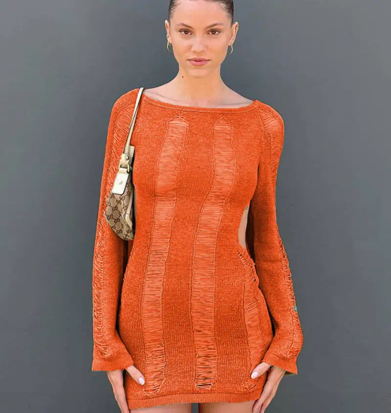 Sun Flame Women’s Knit Mini Dress | Rave Set
