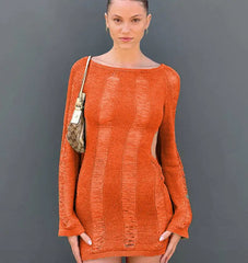 Sun Flame Women’s Knit Mini Dress | Rave Set