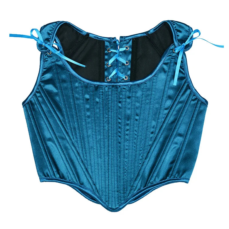 Ocean Jewel Women’s Satin Bustier Top | Rave Set