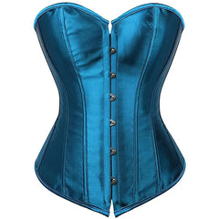 Ocean Teal Satin Corset Top | Rave Set