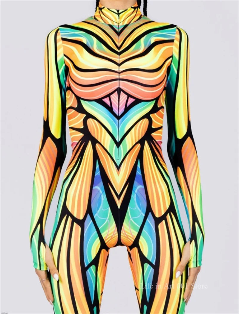 Chromatic Butterfly Core Women's Suit | Rave Set