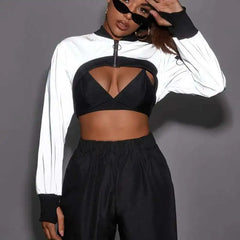 Luminous Edge Reflective Shrug | Rave Set