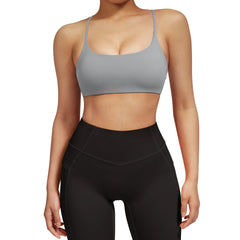 VibeWave Steel Gray Women's Sports Top | Rave Set